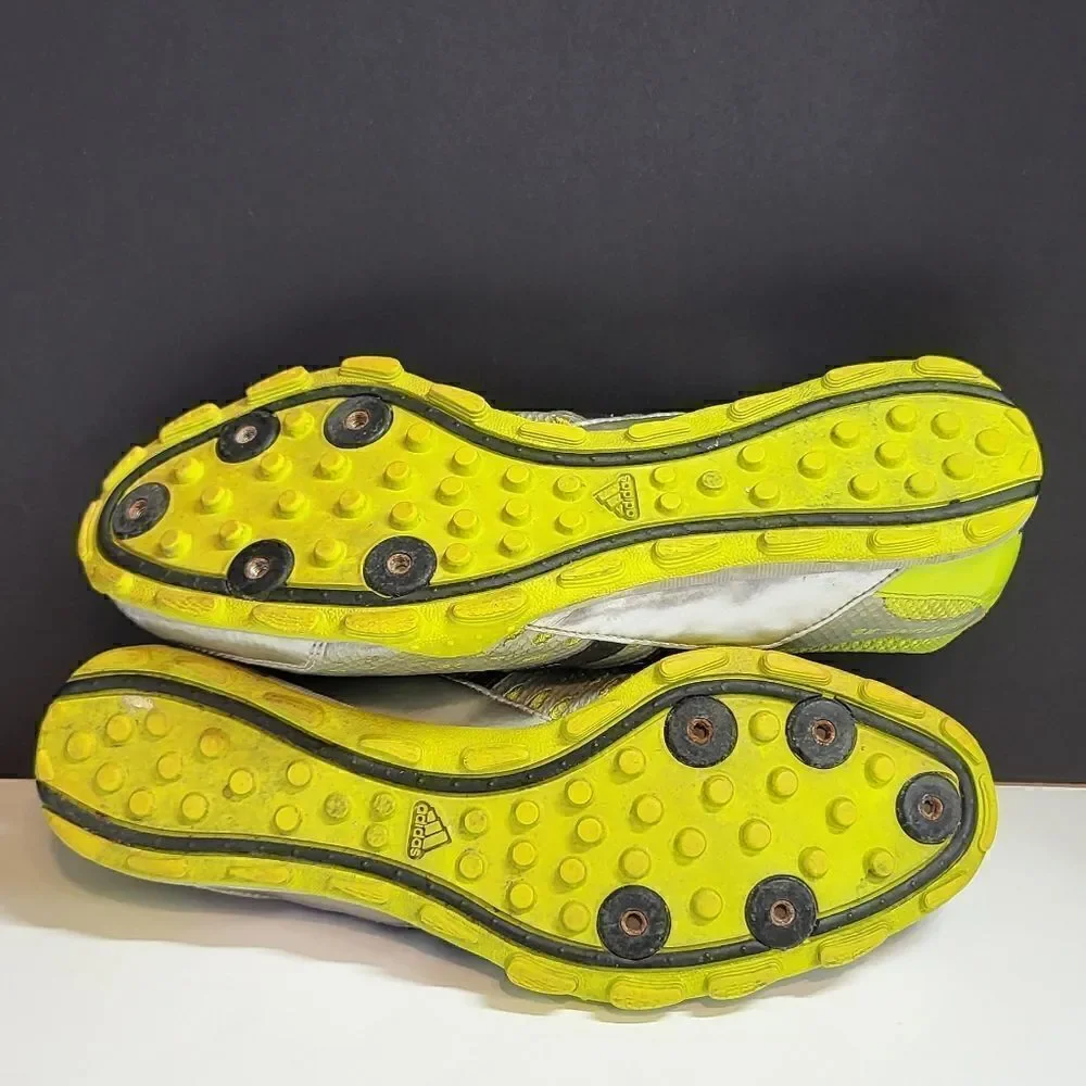 Adidas Men's Silver & Yellow Sneakers